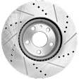 2013-2020 Ford Fusion - Front, Driver or Passenger Side Brake Disc, Natural Finish, Cross-drilled and Slotted, Vented, 5 Lugs, 300 mm