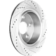 2007 Ford Mustang - Front, Driver or Passenger Side Brake Disc, Natural Finish, Cross-drilled and Slotted, Vented, 5 Lugs, 355.09 mm, 5.4L 8Cyl