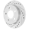 1998 Ford Mustang - Rear, Driver or Passenger Side Brake Disc, Natural Finish, Cross-drilled and Slotted, Solid, 5 Lugs, 266.95 mm, 4.6L 8Cyl