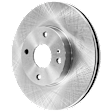 Front, Driver or Passenger Side Brake Disc, Natural Finish, Plain Surface, Vented, 4 Lugs, 257.05 mm
