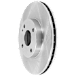 Front, Driver or Passenger Side Brake Disc, Natural Finish, Plain Surface, Vented, 4 Lugs, 257.05 mm