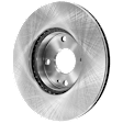 Front, Driver or Passenger Side Brake Disc, Natural Finish, Plain Surface, Vented, 4 Lugs, 257.05 mm