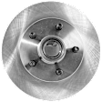 Front, Driver or Passenger Side Brake Disc, Natural Finish, Plain Surface, Vented, 5 Lugs, 261.11 mm