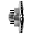 Front, Driver or Passenger Side Brake Disc, Natural Finish, Plain Surface, Vented, 5 Lugs, 261.11 mm