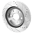 2015 Chevrolet Traverse - Front, Driver or Passenger Side Brake Disc, Natural Finish, Cross-drilled and Slotted, Vented, 6 Lugs, 325 mm, 3.6L 6Cyl