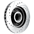 Front, Driver or Passenger Side Brake Disc, Cross-drilled and Slotted, Vented, 5 Lugs, 266.7 mm