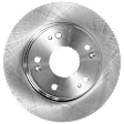 JC Whitney Rear, Driver or Passenger Side Brake Disc, Plain Surface, Solid, 5 Lugs, 10.24 In., Pro-Line Series