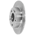 JC Whitney Rear, Driver or Passenger Side Brake Disc, Plain Surface, Solid, 5 Lugs, 10.24 In., Pro-Line Series