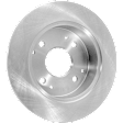Rear, Driver or Passenger Side Brake Disc, Plain Surface, Solid, 4 Lugs, For Models with Rear Disc Brake, Pro-Line Series