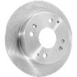 Rear, Driver or Passenger Side Brake Disc, Plain Surface, Solid, 4 Lugs, For Models with Rear Disc Brake, Pro-Line Series