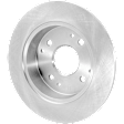 Rear, Driver or Passenger Side Brake Disc, Plain Surface, Solid, 4 Lugs, For Models with Rear Disc Brake, Pro-Line Series