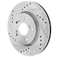 2007-2016 Honda CR-V - Front, Driver or Passenger Side Brake Disc, Cross-drilled and Slotted, Vented, Pro-Line Series