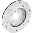 2007-2016 Honda CR-V - Front, Driver or Passenger Side Brake Disc, Cross-drilled and Slotted, Vented, Pro-Line Series