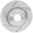 2007-2016 Honda CR-V - Front, Driver or Passenger Side Brake Disc, Cross-drilled and Slotted, Vented, Pro-Line Series