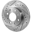 1999 Honda Civic - Front, Driver or Passenger Side Brake Disc, Natural Finish, Cross-drilled and Slotted, Vented, 4 Lugs, 239.8 mm, Coupe, 1.6L 4Cyl