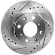 1999 Honda Civic - Front, Driver or Passenger Side Brake Disc, Natural Finish, Cross-drilled and Slotted, Vented, 4 Lugs, 239.8 mm, Coupe, 1.6L 4Cyl