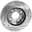 1999 Honda Civic - Front, Driver or Passenger Side Brake Disc, Natural Finish, Cross-drilled and Slotted, Vented, 4 Lugs, 239.8 mm, Coupe, 1.6L 4Cyl