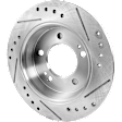 2014 Hyundai Elantra - Rear, Driver or Passenger Side Brake Disc, Cross-drilled and Slotted, Solid, 5 Lugs, 262 mm, 1.8L 4Cyl