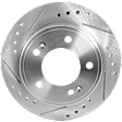 2014 Hyundai Elantra - Rear, Driver or Passenger Side Brake Disc, Cross-drilled and Slotted, Solid, 5 Lugs, 262 mm, 1.8L 4Cyl