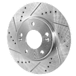 Front, Driver or Passenger Side Brake Disc, Cross-drilled and Slotted, Vented