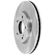 2007 Honda Odyssey - Front, Driver or Passenger Side Brake Disc, Natural Finish, Plain Surface, Vented, 5 Lugs, 296.16 mm, 3.5L 6Cyl