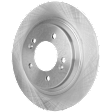 2017-2019 Hyundai Ioniq - Rear, Driver or Passenger Side Brake Disc, Plain Surface, Solid, 5 Lugs, 284 mm, For Models With Electronic Parking Brake, Pro-Line Series