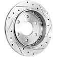 Rear, Driver or Passenger Side Brake Disc, Cross-drilled and Slotted, Solid