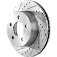 1999-2006 Jeep Wrangler - Front, Driver or Passenger Side Brake Disc, Cross-drilled and Slotted, Vented, Pro-Line Series