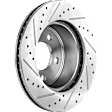 1999-2006 Jeep Wrangler - Front, Driver or Passenger Side Brake Disc, Cross-drilled and Slotted, Vented, Pro-Line Series