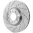 2015 Chrysler 200 - Front, Driver or Passenger Side Brake Disc, Natural Finish, Cross-drilled and Slotted, Vented, 5 Lugs, 305 mm, 3.6L 6Cyl