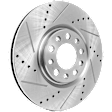 2015 Chrysler 200 - Front, Driver or Passenger Side Brake Disc, Natural Finish, Cross-drilled and Slotted, Vented, 5 Lugs, 305 mm, 3.6L 6Cyl