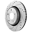 JC WhitneyFront, Driver or Passenger Side Brake Disc, Cross-drilled and Slotted, Vented, 5 Lugs, Pro-Line Series