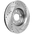 JC WhitneyFront, Driver or Passenger Side Brake Disc, Cross-drilled and Slotted, Vented, 5 Lugs, Pro-Line Series
