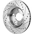 2007-2017 Jeep Wrangler - Front, Driver or Passenger Side Brake Disc, Cross-drilled and Slotted, Vented, 5 Lugs, 302 mm