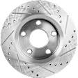 2007-2017 Jeep Wrangler - Front, Driver or Passenger Side Brake Disc, Cross-drilled and Slotted, Vented, 5 Lugs, 302 mm