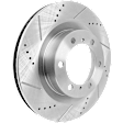 2017 Lexus GX460 - Front, Driver or Passenger Side Brake Disc, Natural Finish, Cross-drilled and Slotted, Vented, 6 Lugs, 338.07 mm, 4.6L 8Cyl