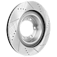 2017 Lexus GX460 - Front, Driver or Passenger Side Brake Disc, Natural Finish, Cross-drilled and Slotted, Vented, 6 Lugs, 338.07 mm, 4.6L 8Cyl