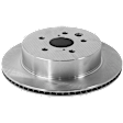 Rear, Driver or Passenger Side Brake Disc, Plain Surface, Vented