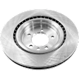Rear, Driver or Passenger Side Brake Disc, Plain Surface, Vented, 5 Lugs, Pro-Line Series