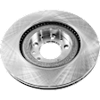 Front, Driver or Passenger Side Brake Disc, Natural Finish, Plain Surface, Vented, 5 Lugs, 320.04 mm