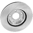Front, Driver or Passenger Side Brake Disc, Plain Surface, Vented, 5 Lugs, Pro-Line Series