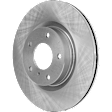 Front, Driver or Passenger Side Brake Disc, Plain Surface, Vented, 5 Lugs, Standard Brakes, Pro-Line Series