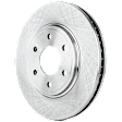 Front, Driver or Passenger Side Brake Disc, Plain Surface, Vented