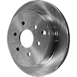 Rear, Driver or Passenger Side Brake Disc, Plain Surface, Vented, 6 Lugs, 11.24 In
