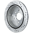 2012 Nissan Frontier - Rear, Driver or Passenger Side Brake Disc, Cross-drilled and Slotted, Vented, 6 Lugs, 286 mm, 2.5L 4Cyl