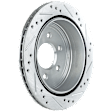 2012 Nissan Frontier - Rear, Driver or Passenger Side Brake Disc, Cross-drilled and Slotted, Vented, 6 Lugs, 286 mm, 2.5L 4Cyl