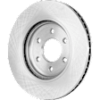 Front, Driver or Passenger Side Brake Disc, Plain Surface, Vented, 6 Lugs, 11.65 in. Disc Diameter, 3.5/3.8/4.0L Engines