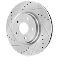 Front, Driver or Passenger Side Brake Disc, Cross-drilled and Slotted, Vented, Pro-Line Series