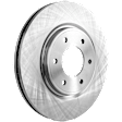 2008 Nissan Titan - Front, Driver or Passenger Side Brake Disc, Natural Finish, Plain Surface, Vented, 6 Lugs, 350.01 mm, 5.6L 8Cyl