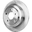 Rear, Driver or Passenger Side Brake Disc, Plain Surface, Solid, For Models with Rear Disc Brake, Pro-Line Series